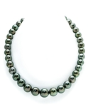 10-11mm Peacock Tahitian South Sea Pearl Necklace - AAAA Quality