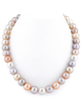10.5-11.5mm Freshwater Multicolor Pearl Necklace - AAA Quality