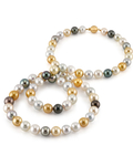11-13mm Opera Length South Sea Round Multicolor Pearl Necklace