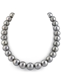 13-15mm Silver Tahitian South Sea Pearl Necklace - AAA Quality