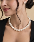 11.5-12.5mm White Freshwater Pearl Necklace - AAA Quality - Secondary Image