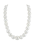 11-13mm White South Sea Drop Shape Pearl Necklace - PSL Certified