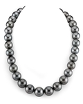 13-14.9mm Black Tahitian South Sea Pearl Necklace - AAAA Quality