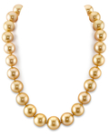 15-16mm Golden South Sea Pearl Necklace - AAA Quality