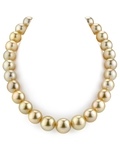 14-16mm Golden South Sea Pearl Necklace - AAAA Quality