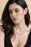 3.0-8.0mm White Freshwater Pearl Graduated Double Strand Necklace - Secondary Image