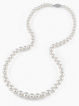 6.5-7.0mm Japanese Akoya White Choker Length Pearl Necklace - AAA Quality