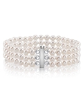 Triple Hanadama Akoya Pearl Bracelet