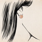Pink Mother of Pearl Darcie Earrings - Model Image