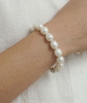9-10mm White South Sea Baroque Pearl Bracelet - Model Image