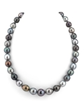 9-11mm Tahitian South Sea Multicolor Drop-Shape Pearl Necklace - AAAA Quality