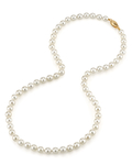 5.5-6.0mm Japanese Akoya White Pearl Necklace- AA+ Quality - Third Image