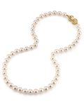 GIA Certified 7.5-8.0mm Japanese Akoya White Pearl Necklace - AAA Quality - Secondary Image