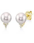 Akoya Pearl & Diamond Grace Earrings - Third Image