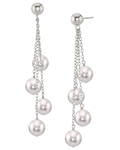 White Akoya Pearl Luciane Earrings - Model Image