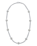 White Freshwater Pearl Tincup Braided Necklace
