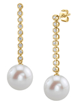 Freshwater Pearl & Diamond Serena Earrings - Third Image