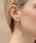 Golden South Sea Pearl & Diamond Kiara Earrings - Secondary Image
