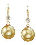 Golden Pearl & Diamond Michelle Jewelry Set - Model Image