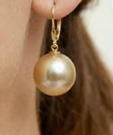 Golden Pearl Classic Elegance Earrings - Secondary Image