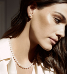 5.5-6.0mm White Akoya Round Pearl Stud Earrings - Secondary Image