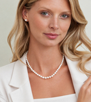 6.5-7.0mm Japanese Akoya White Choker Length Pearl Necklace - AAA Quality - Secondary Image