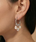 White Freshwater Baroque Pearl Amara Earrings - Secondary Image