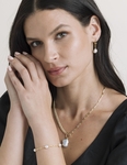 White Baroque Lenny Pearl Chain Necklace - Secondary Image