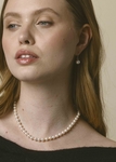 6.0-6.5mm Japanese Akoya White Pearl Necklace - AAA Quality - Model Image