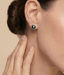 Tahitian South Sea Pearl and Diamond Lexi Earrings - Model Image