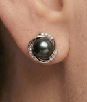 Tahitian South Sea Pearl and Diamond Lexi Earrings - Secondary Image