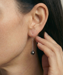 Tahitian South Sea Pearl Sandra Earrings - Secondary Image