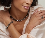 8-9mm Tahitian South Sea Pearl Drop Shape Bracelet - AAAA Quality - Third Image