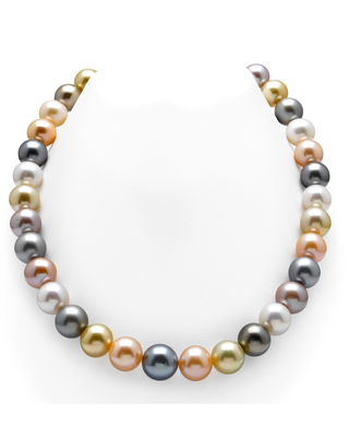 10-12mm South Sea & Freshwater Multicolor Pearl Necklace - AAA Quality