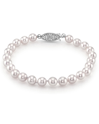 6.0-6.5mm Akoya White Pearl Bracelet