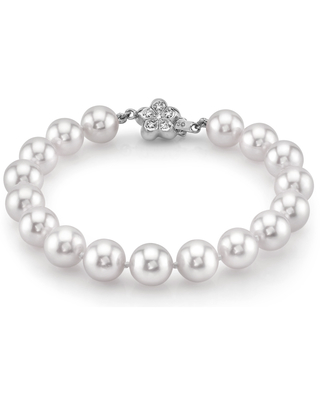 9-10mm White South Sea Pearl Bracelet - AAAA Quality