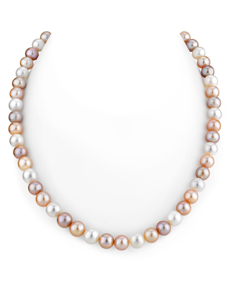 8.0-8.5mm Freshwater Multicolor Pearl Necklace - AAAA Quality