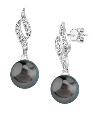 Tahitian South Sea Pearl & Diamond Suzanna Earrings