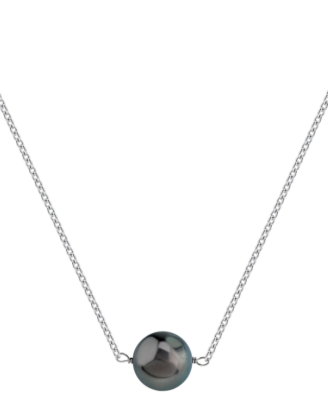 Tahitian South Sea Round Solitaire 14K Pearl Necklace