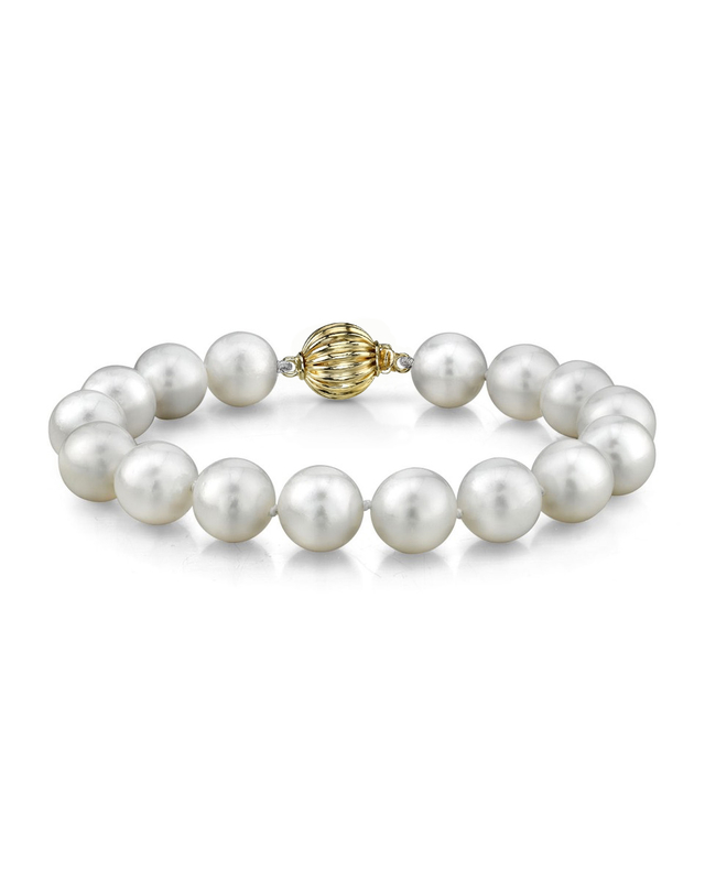 11-12mm White South Sea Pearl Bracelet - Model Image
