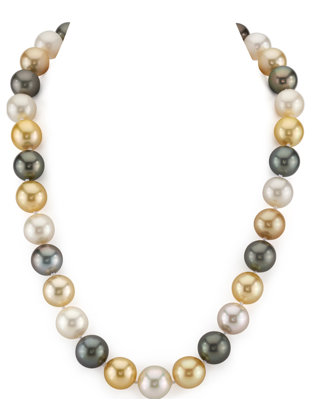 12-14mm South Sea Multicolor Pearl Necklace - AAAA Quality