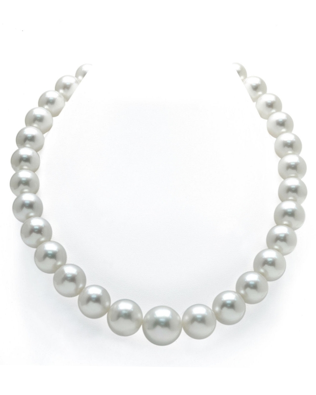 13-14.7mm White South Sea Pearl Necklace - AAA Quality