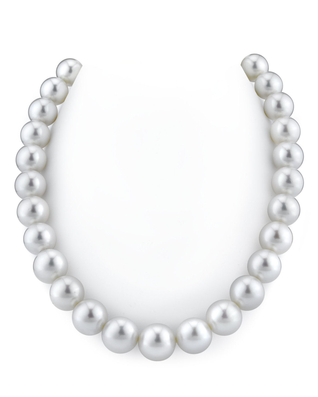13-17.4mm White South Sea Round Pearl Necklace - AAA+ Quality