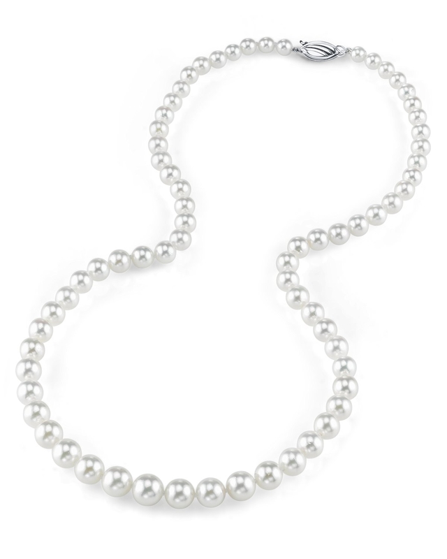 3-7mm Japanese Akoya White Pearl Necklace