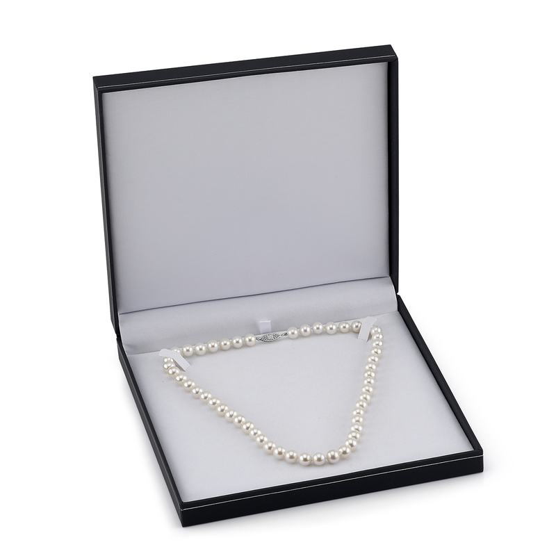 8-9mm White Freshwater Choker Length Pearl Necklace - Third Image