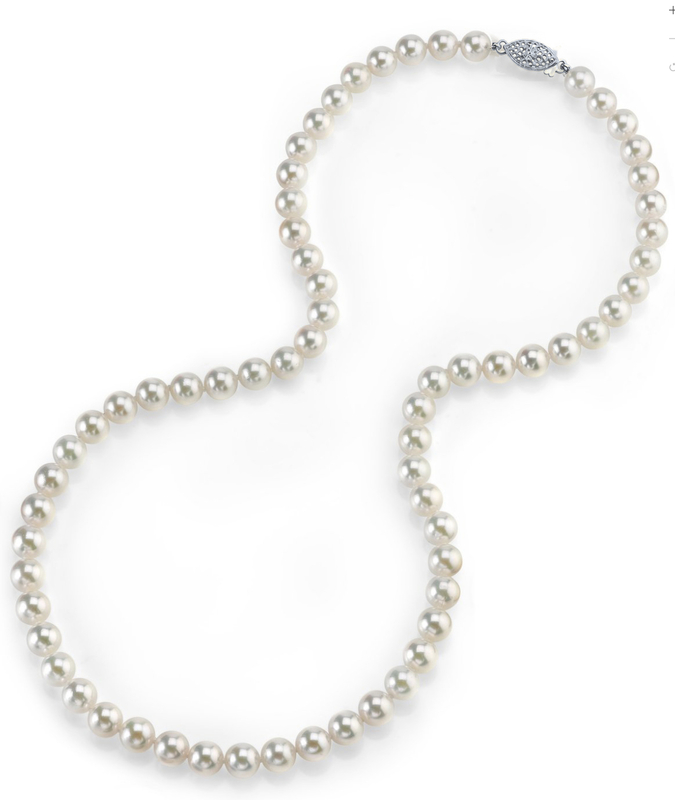 6.0-6.5mm Hanadama Akoya White Pearl Necklace