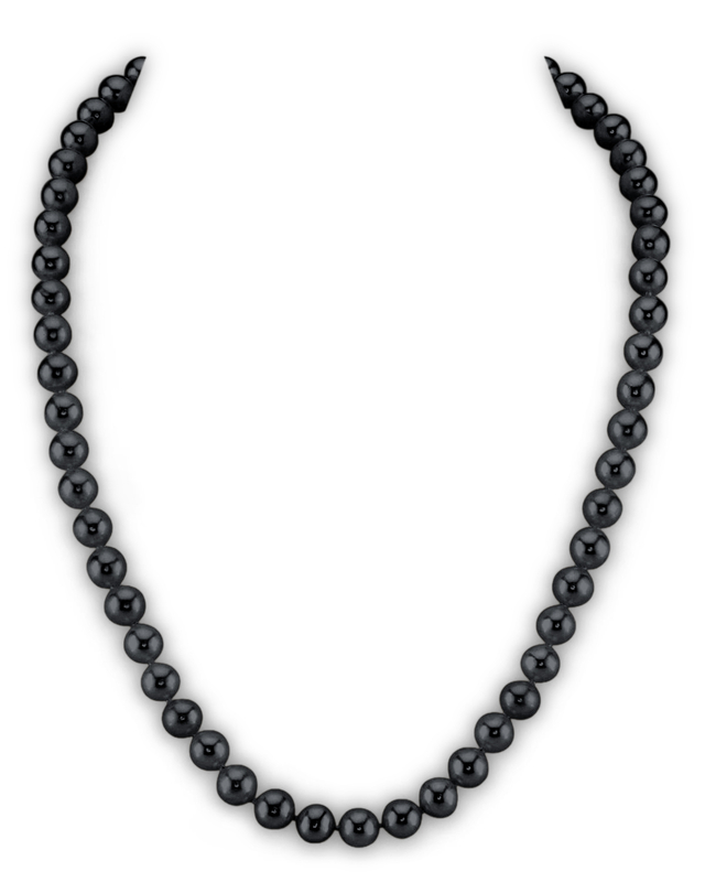 6.5-7.0mm Black Freshwater Pearl Necklace - AAA Quality