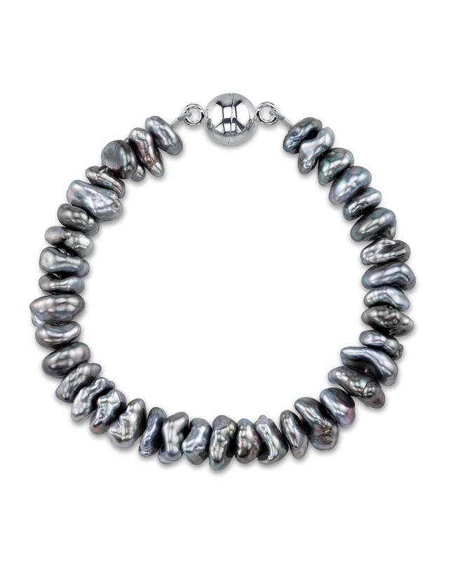 7-10mm Tahitian South Sea Keshi Pearl Bracelet - AAA Quality