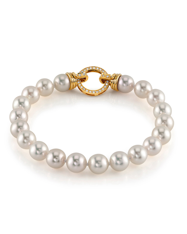 7.5-8.0mm Hanadama Akoya White Pearl Bracelet - Secondary Image