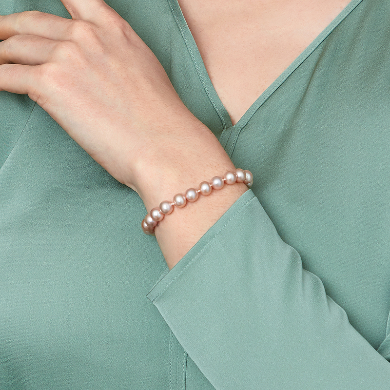 Pink freshwater sales pearl bracelet